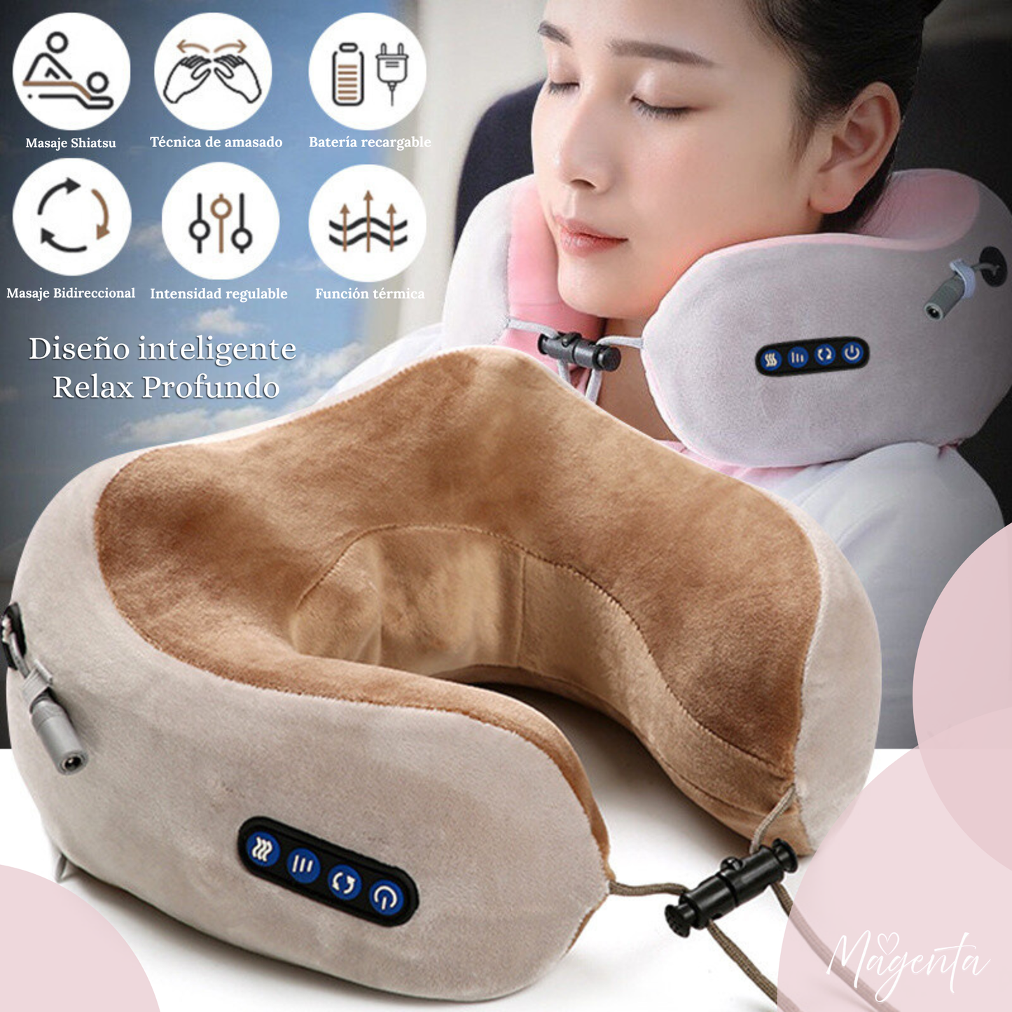 Cloud Therapy - Almohada Masajeadora Cervical